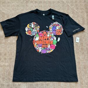 Disney Parks World Halloween T-Shirt Large Mickey Mouse Not So Scary Black NWT